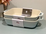 Staub Ceramic Gratin Dish Rectangle Light Blue 7.5 X 6 Nwt Set Of 2. Fixed Price $59.95.