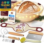 Banneton Bread Proofing Basket Set With Silicone Dough Sling, 9" Splinter-free. Fixed Price $55.99.