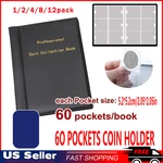 60 Pockets Coin Storage Album Book Holder For Collectors Penny Quarter. Fixed Price $9.99.