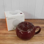 Le Creuset Stoneware Pumpkin Mug With Lid, Rhone -. Fixed Price $59.95.