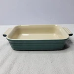 Creuset Green Mini Baking Dish Casserole 5" X 7" Stoneware Rectangular Vtg. Fixed Price $24.99.