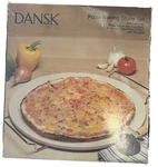 Dansk Pizza Baking Stone Set Stainless Steel Slicer, Rack & Nib. Fixed Price $67.95.