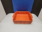 Appolia French Casserole Ramekin Dish 10" Stoneware Ceramic France Orangeish Red. Fixed Price $18.99.