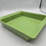 New Vtg Emile Henry Square Casserole Baking Dish Green 12X10 Large BJ8 Modele. Fixed Price $74.95.