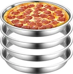 4 Pack 13 Inch Stainless Steel Deep Pizza Pan, Large Round Baking Hea. Fixed Price $29.14.