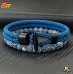 2PCS Men Beaded Rope Bracelet Set Tiger Eye & Malachite Stone Handmade Jewelry. Fixed Price $9.99.