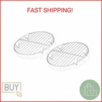 Teamfar Round Cooling Rack Set Of 2, 7 Inch Baking Steaming Roasting. Fixed Price $15.16.