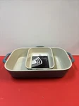 Staub Ceramic 2 Pc Rectangular Baking Dish Set Ancient Turquoise Open Box. Fixed Price $84.99.