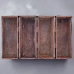 Large Vintage Industrial Loaf Bread Cake Bakery Metal Pan Welded Rails Kitchen. Fixed Price $49.00.