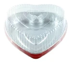 Handi-foil Red Aluminum Heart Shaped Valentine Cake Pan W/clear Dome Lid. Fixed Price $24.99.