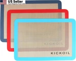 Small Silicone Baking Mats (11.6" X 8.5") 3 Quarter Sheet, Red, Blue, Gray. Fixed Price $15.66.