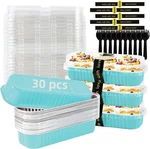 Pink Disposable Rectangular Aluminum Foil Loaf Pans With Lids, Mini Cake. Fixed Price $14.97.
