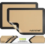 Nutrichef (2) Non-stick Food-grade Reusable Silicone Baking Mats Black. Fixed Price $31.49.