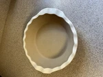 Pampered Chef New Traditions Stone Deep Dish Pie Plate Ribbed - Ivory. Fixed Price $20.00.