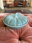 Creuset Stoneware Collectible 9-INCH Pumpkin Baker, Sea Salt. Fixed Price $110.00.