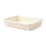 New Mackenzie-childs Rosy Check 9" X 13" Baking Pan. Fixed Price $99.95.