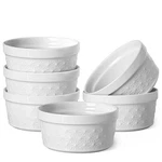 8 Oz Creme Brulee Ramekins Oven Safe - Ceramic Baking Bowls Set Of 6, Porcela.... Fixed Price $29.02.
