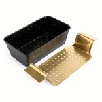 Loaf Pan Non-stick With Gold Stainless Steel Trivet Black &. Fixed Price $16.22.