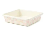 New Mackenzie-childs Rosy Check 8IN Square Baking Pan. Fixed Price $89.95.