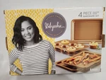 Ayesha Curry 4-PIECE Copper Toaster Oven Bakeware Set Nonstick Dishwasher Safe. Fixed Price $30.00.