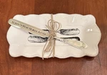 Mud Pie Circa Butter Dish & Spreader No Such Thing As Too Much. Fixed Price $14.00.