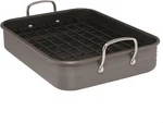 Brights Hard Anodized Nonstick Roaster / Roasting Pan With Rack - 16 Inch X 12. Fixed Price $112.06.
