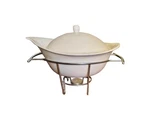 Natura By Godinger 1-QT Porcelain Covered Baker With Serving Rack Collection. Fixed Price $25.00.