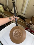 Vintage Copper Hearth Pan Long Handle Skillet 25 Hanging Fireplace Decor. Fixed Price $40.00.