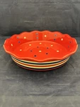 Temptations Temp-tations By Tara Red White & Blue 9'' Pie Baker Dish. Fixed Price $22.50.