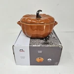 Staub Pumpkin Cocotte .75 Quart Cinnamon Orange Ceramic Ceramique 5.7" W/ Og Box. Fixed Price $49.69.