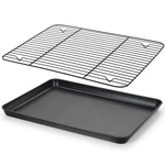 E-far Nonstick Baking Sheet With Rack Set, 16 X 12 Inch, Black. Fixed Price $28.88.