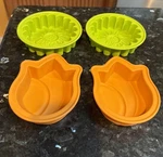 Kitchenaid Flower Silicone Baking Molds 4 Pieces. Fixed Price $14.99.