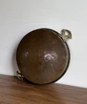 Vintage Old World Copper Plated Round Rustic Pan With Brass Handles. Fixed Price $29.00.