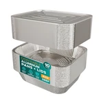 Aluminum Pans With Lids 9X13 10 Sets Foil Trays Wit... Fast Ship. Fixed Price $32.96.