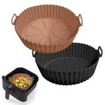 2 Pack Air Fryer Silicone Liners Pot For 3 To 5 Qt, Basket.... Fixed Price $17.21.
