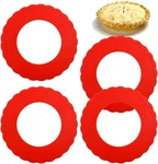 4 Pcs Mini Pie Crust Shields, Silicone Pan For Baking,. Fixed Price $13.82.