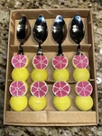 Vintage Boston Warehouse 3D Grapefruit Handle (4) Serrated Spoons Nib. Fixed Price $14.98.