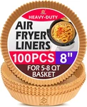 Air Fryer Paper Liners, 100PCS Non-stick Oil Resistant Parchment. Fixed Price $19.99.