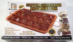 Copper Collection Brownie Pan Non-stick Metal Utensil Dishwasher Safe New. Fixed Price $11.99.