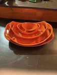 Rachael Ray Stoneware Bakeware Set - Vibrant Orange 5 Pieces Cookware. Fixed Price $49.99.