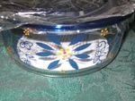 NEW-1.5PT Beautiful Tara Temp-tations Old World Blue Glass Bowl W/vented Lid. Fixed Price $12.00.