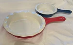 Modern Gourmet Foods Stoneware Fluted Quiche Dishes Pie Tart -5" And 8" Set Of 2. Fixed Price $11.19.