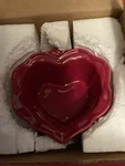 5441 Princess House Pavillion Stoneware Berry Red Heart Ramekins (2) Nib. Fixed Price $29.95.
