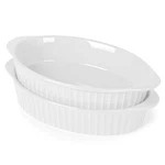 Leetoyi Porcelain Small Oval Au Gratin Pans, Baking Dish Set For 1 2 Perso.... Fixed Price $31.11.