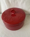 Chantal Red Talavera 1.5 Quart 93-PW22 Bake Freeze Serve Stoneware 8" Wide. Fixed Price $18.00.