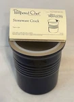 Pampered Chef Traditions Collection Navy Blue Stoneware Crock Iob. Fixed Price $19.99.
