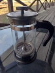 Ikea French Press Coffee / Tea Maker Tall Clear Glass Black & Stainless Steel. Fixed Price $19.00.