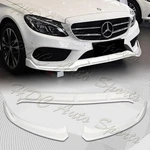 For 2015-2018 Mercedes W205 C-class Painted White Front Bumper Body Kit Lip 3PCS. Fixed Price $70.99.