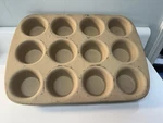 Stoneware 12 Cup Muffin Pan Pampered Chef Family Heritage Classics, Retired. Fixed Price $32.00.