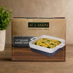 41 & Main 10" Square Glass Baking Microwave, Dishwasher, Freezer Safe. Fixed Price $24.99.